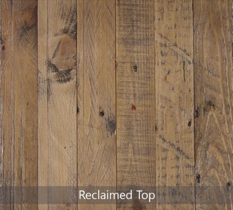 Splash of White Reclaimed Wood Kitchen Island - 2 Door