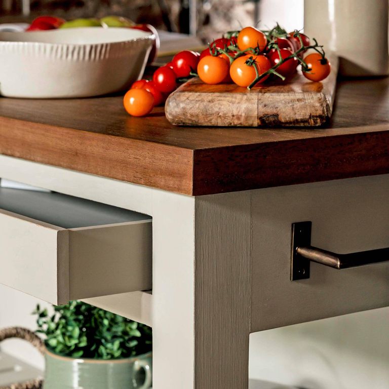 Walcote Kitchen Island Clay Wood