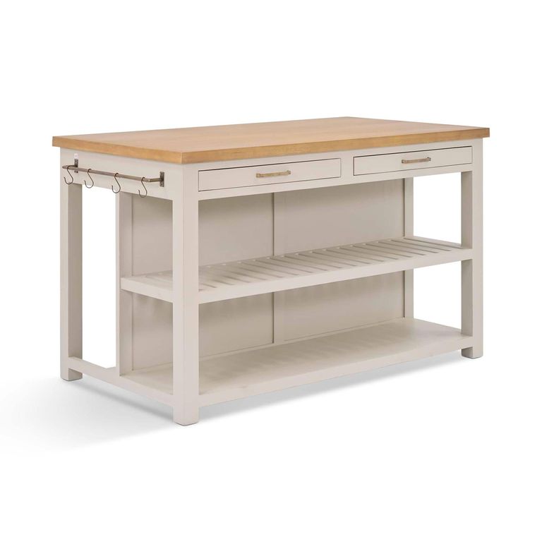 Walcote Kitchen Island Clay Wood