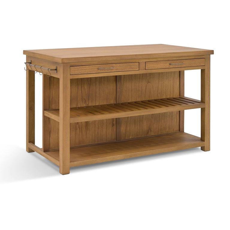 Walcote Kitchen Island Natural Wood