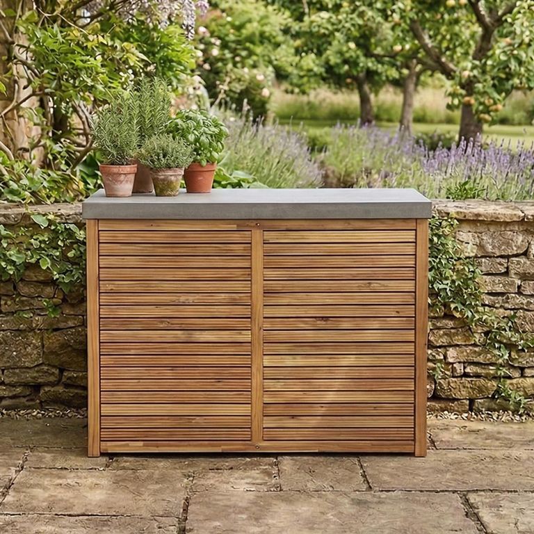 New Bali Outdoor Kitchen Storage Unit - Double - Concrete Top