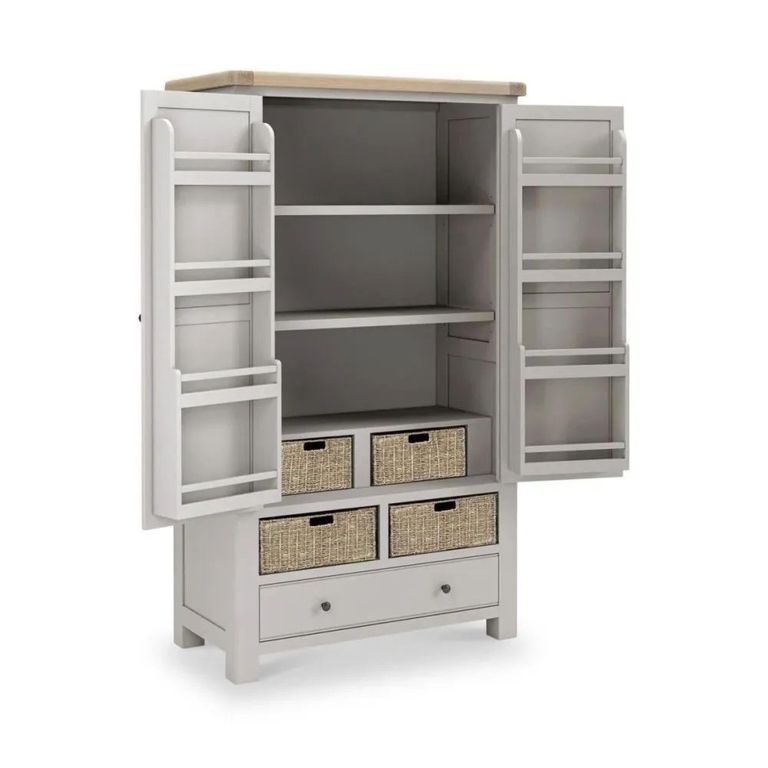 Clearance - Salcombe Larder Unit - 2 Door - Grey Oak - FSS16974