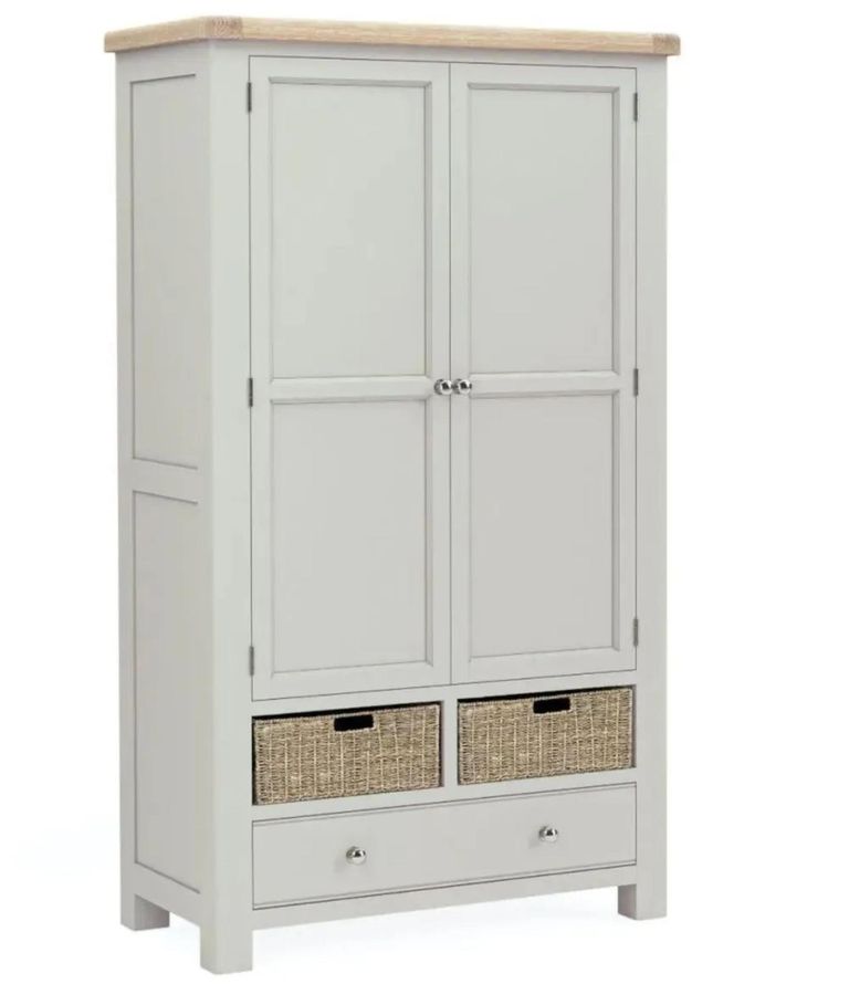 Clearance - Salcombe Larder Unit - 2 Door - Grey Oak - FSS16974