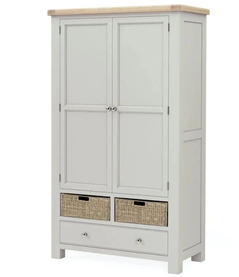 Clearance - Salcombe Larder Unit - 2 Door - Grey Oak - FSS16974