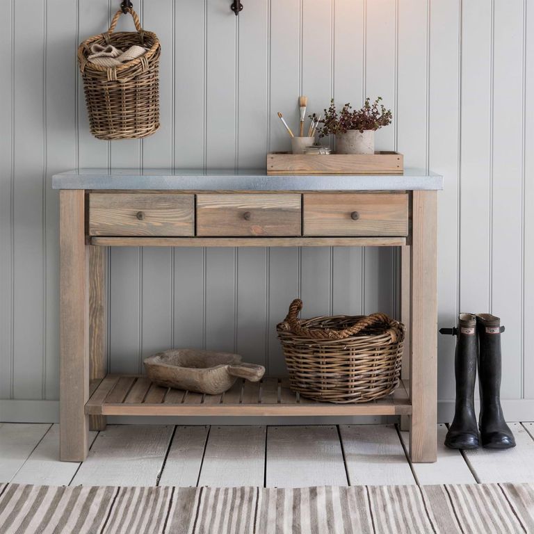 Aldsworth Potting Table Natural Wood