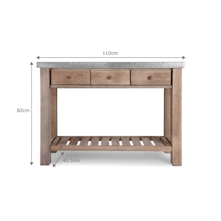 Aldsworth Potting Table Natural Wood