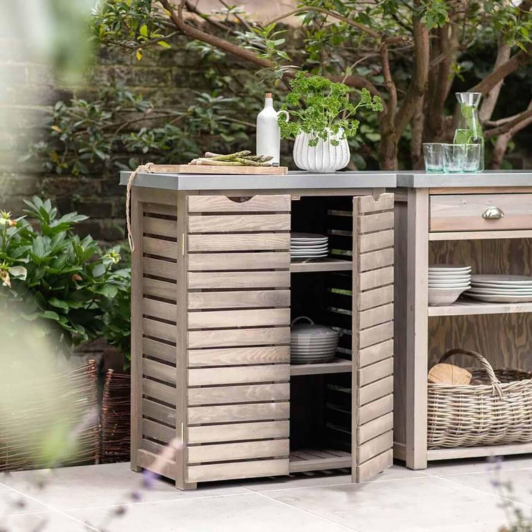 Aldsworth Slatted Storage Unit Natural Wood