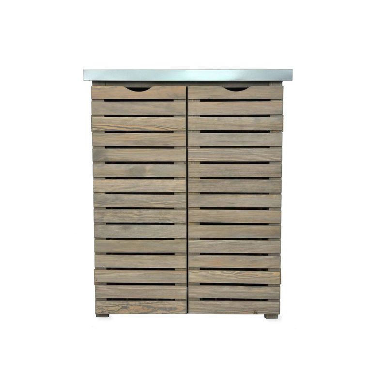 Aldsworth Slatted Storage Unit Natural Wood