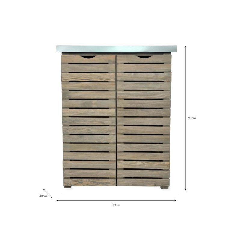 Aldsworth Slatted Storage Unit Natural Wood