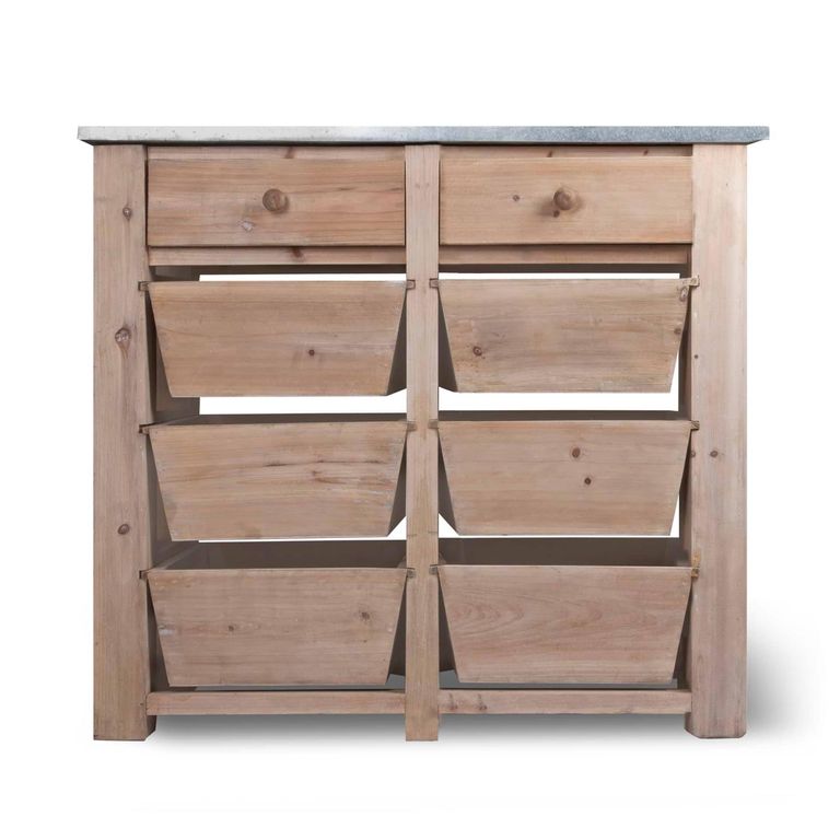 Aldsworth Storage Unit 8 Drawer Natural Wood