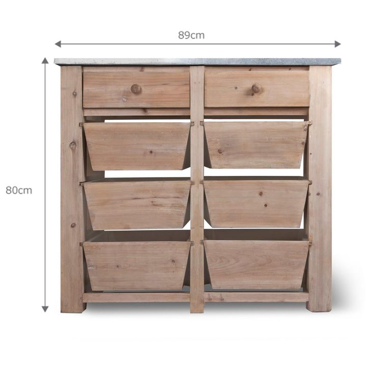 Aldsworth Storage Unit 8 Drawer Natural Wood
