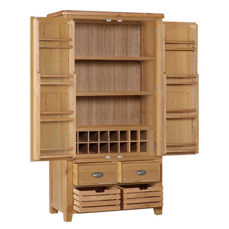 Janelle Larder Unit - 2 Door - Rustic Oak