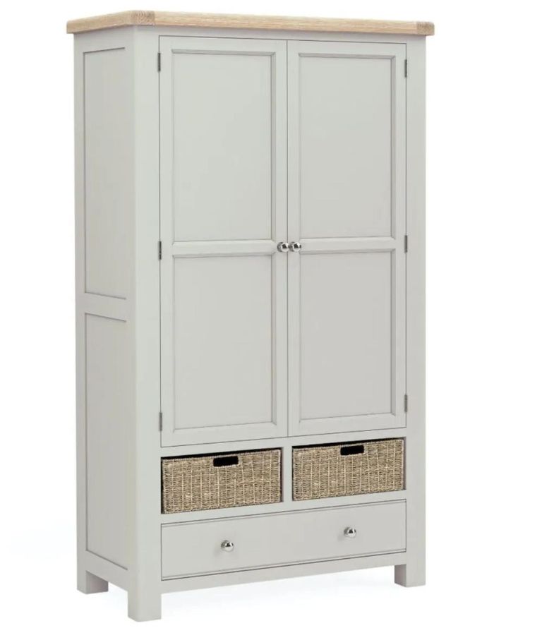 Salcombe Larder Unit - 2 Door - Grey Oak