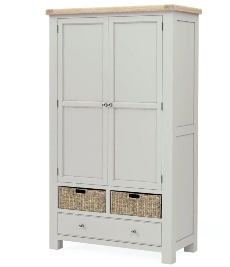 Salcombe Larder Unit - 2 Door - Grey Oak