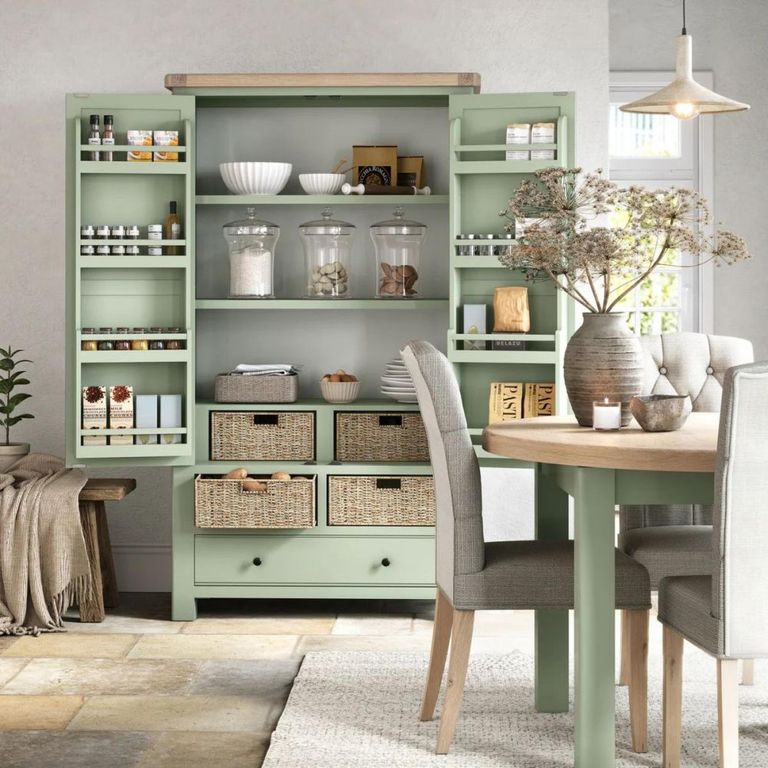 Salcombe Larder Unit - 2 Door - Sage Oak