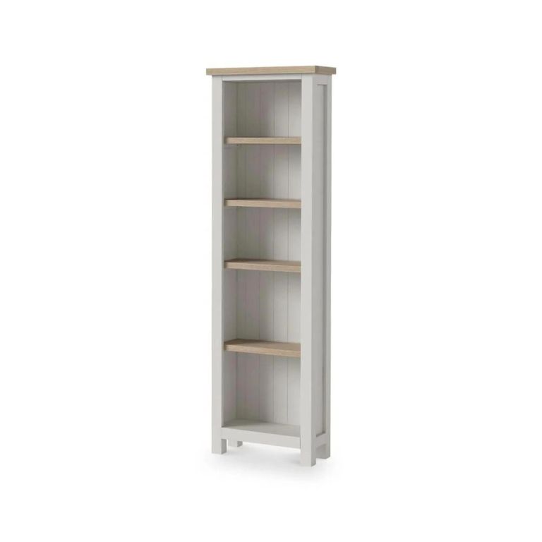 Modern Bookcase - Slim - Grey Painted