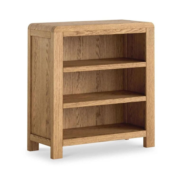 Thurlestone Curved Low Bookcase - Oak