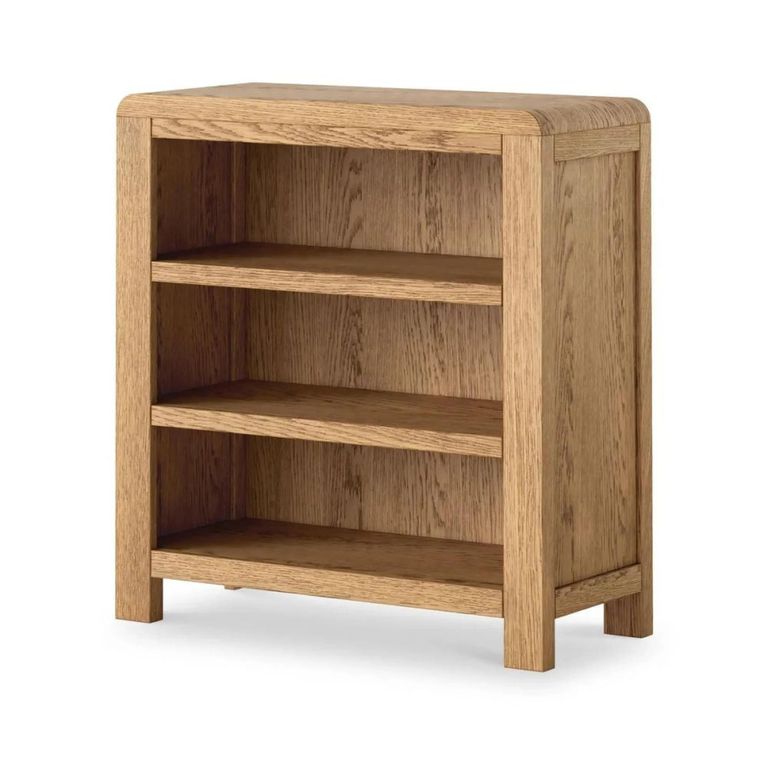 Thurlestone Curved Low Bookcase - Oak