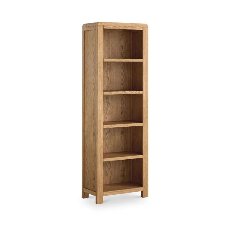 Thurlestone Curved Tall Bookcase - Oak