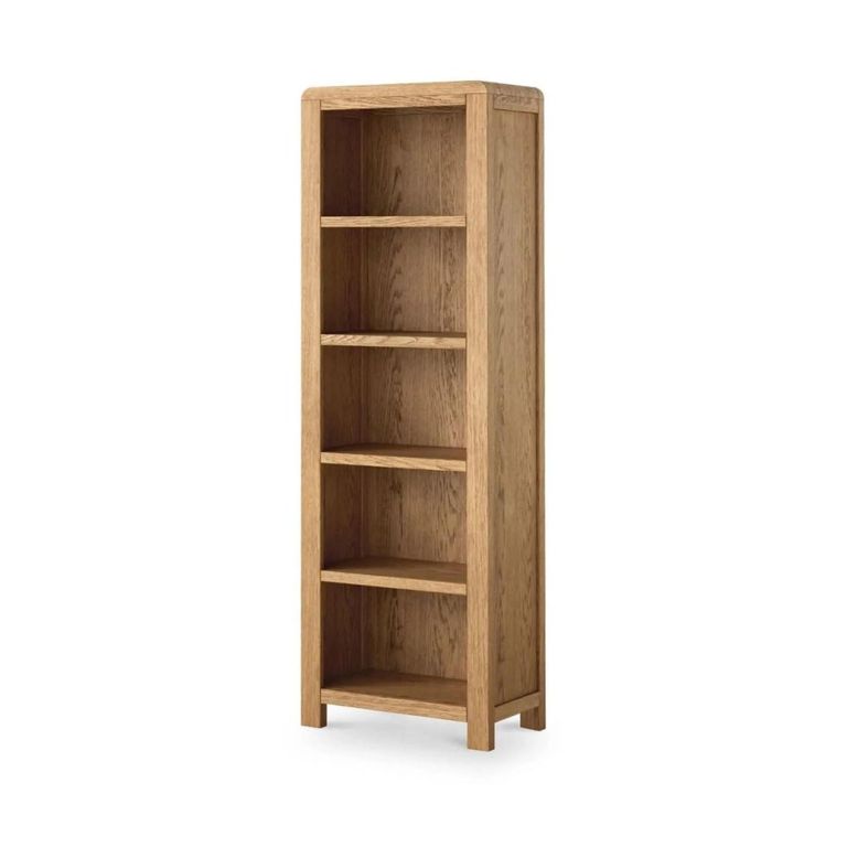 Thurlestone Curved Tall Bookcase - Oak