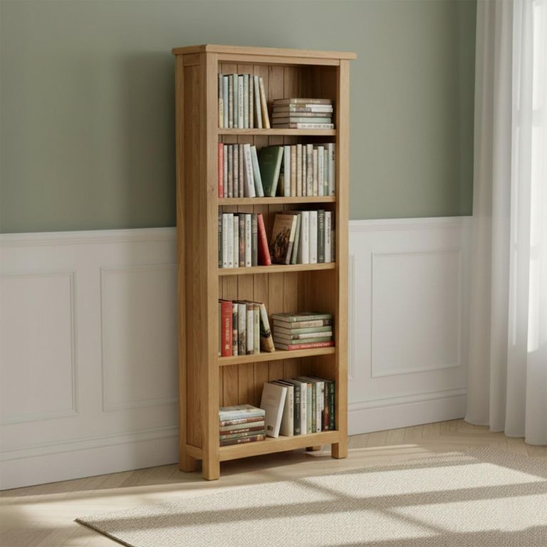 Salisbury Lite Wide Bookcase - Oak