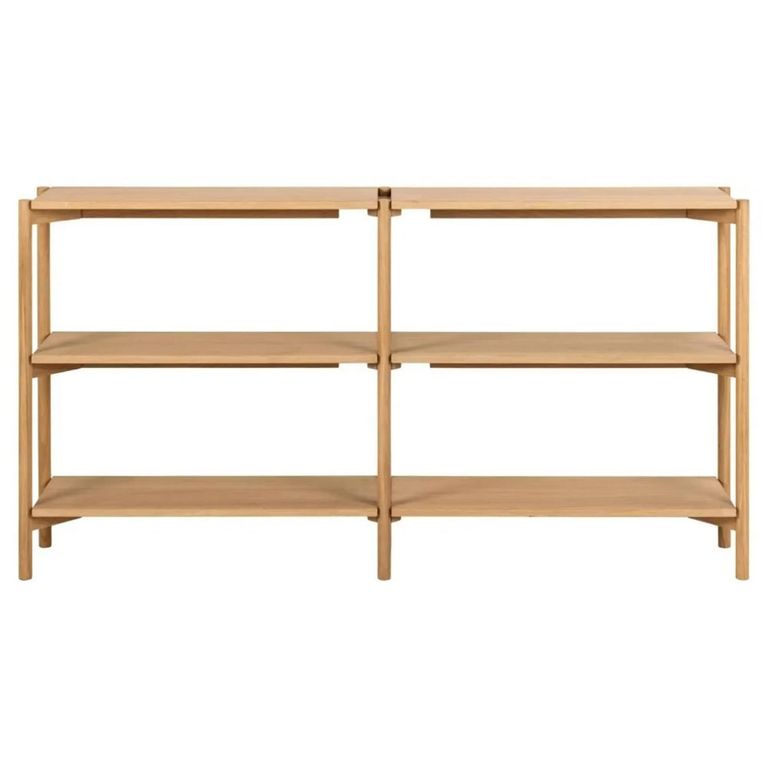 Braidwood Bookcase - Open - Wide - Oak