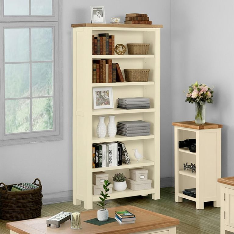 Lundy Bookcase - Tall - Ivory Painted