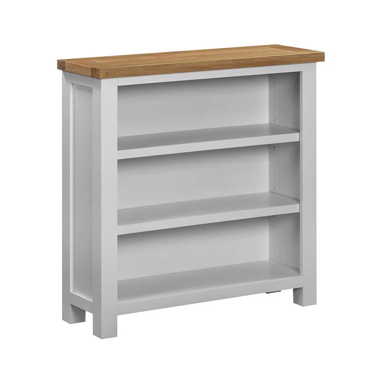 Lundy Bookcase - Low - Grey Painted