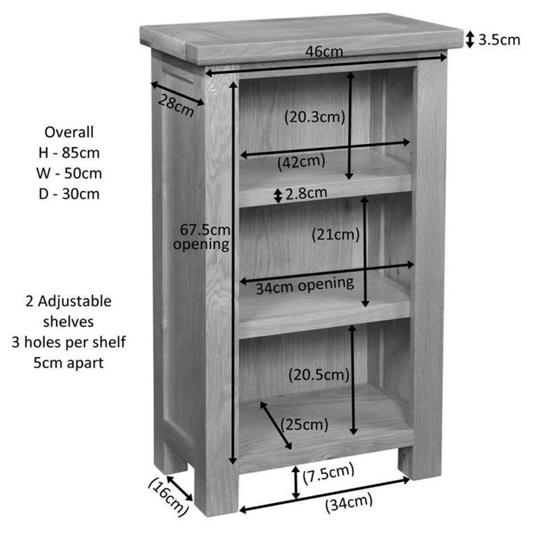 Original Bookcase - Small - Rustic Oak