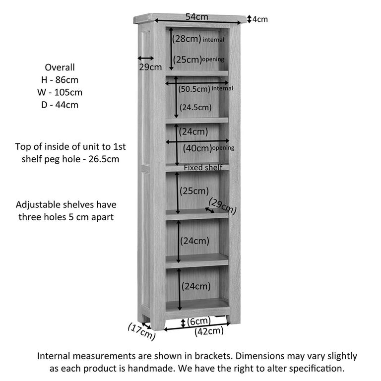 Wilmont Bookcase - Narrow - Oak