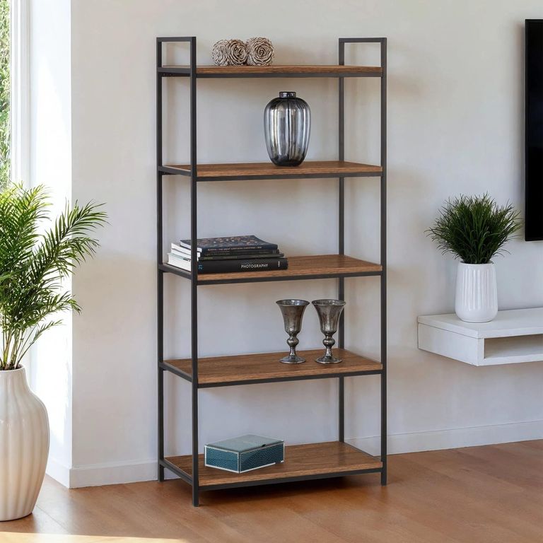 Tribeca Open Tall Shelving Unit - Walnut