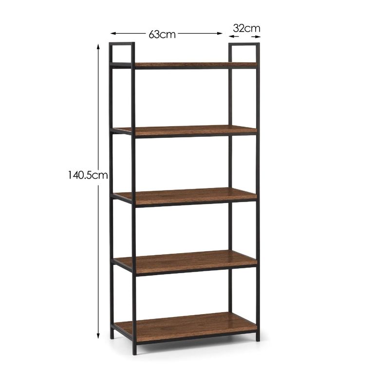Tribeca Open Tall Shelving Unit - Walnut