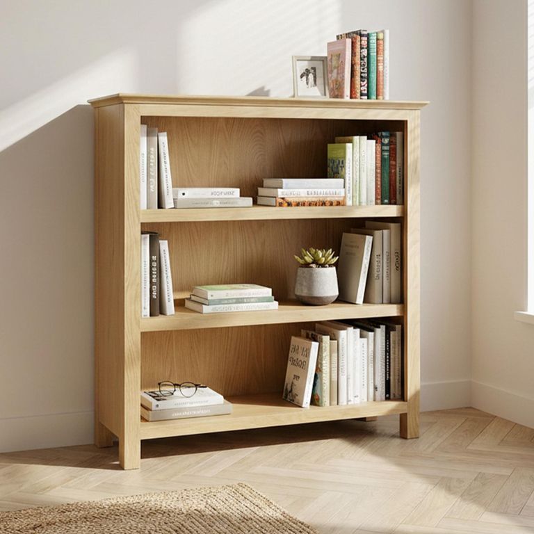 Arlington Low Bookcase - Oak