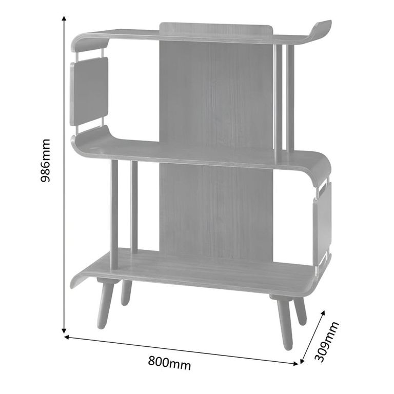 San Francisco Short Bookcase - Ash - PC611