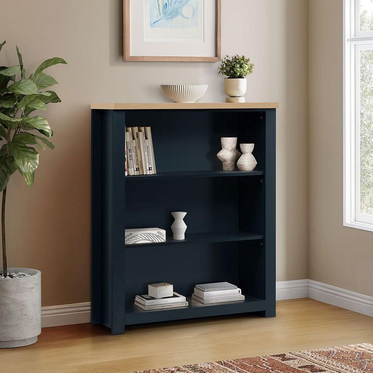 Highgate Bookshelf - 3 Tier - Navy Blue Painted