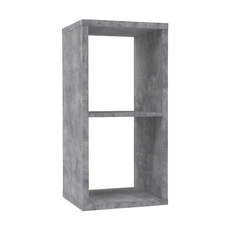 Mauro Shelving Unit - 2 Open - Grey Concrete