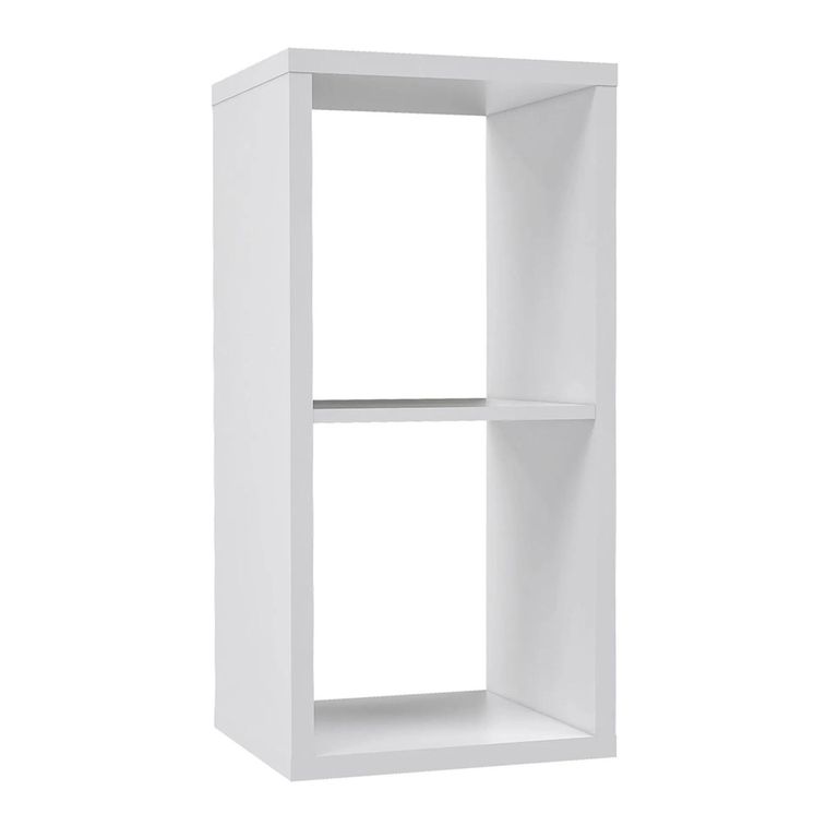 Mauro Shelving Unit - 2 Open - Matt White
