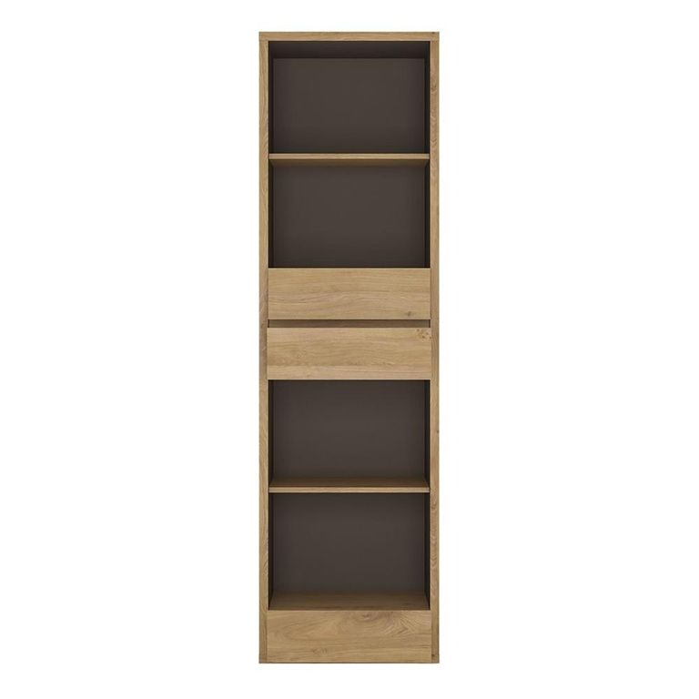 Shetland Bookcase - 3 Drawer - Narrow - Oak