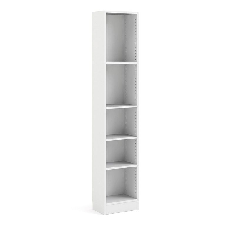 Basic Bookcase - Narrow - White