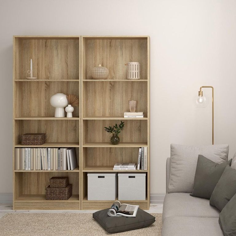 Basic Bookcase - Wide - Oak
