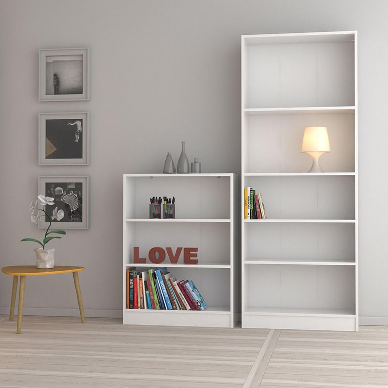 Basic Bookcase - Wide - White