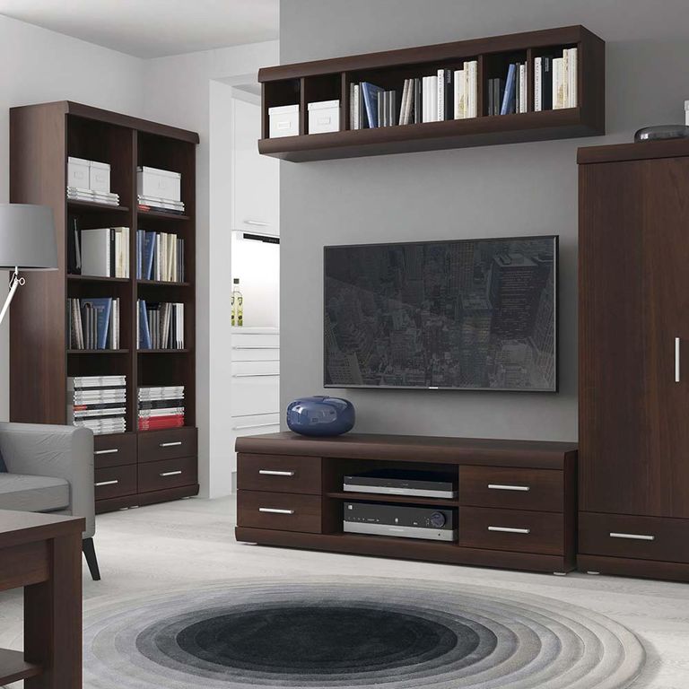 Imperial Shelving Cabinet - Open - Narrow - Mahogany