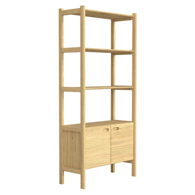 Hazlemere Single Bookcase - 2 Door - Matt Lacquered