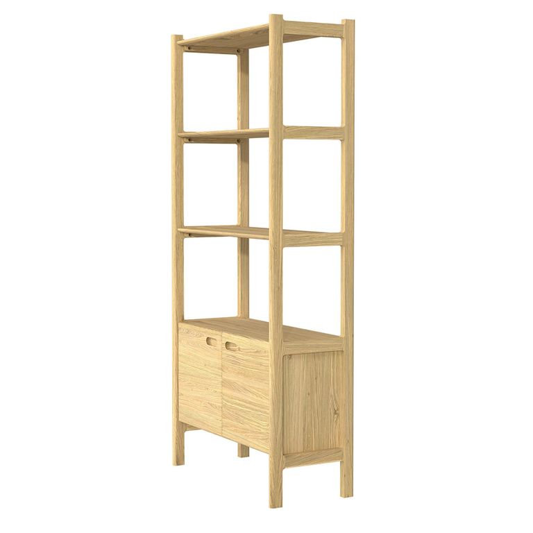 Hazlemere Single Bookcase - 2 Door - Matt Lacquered