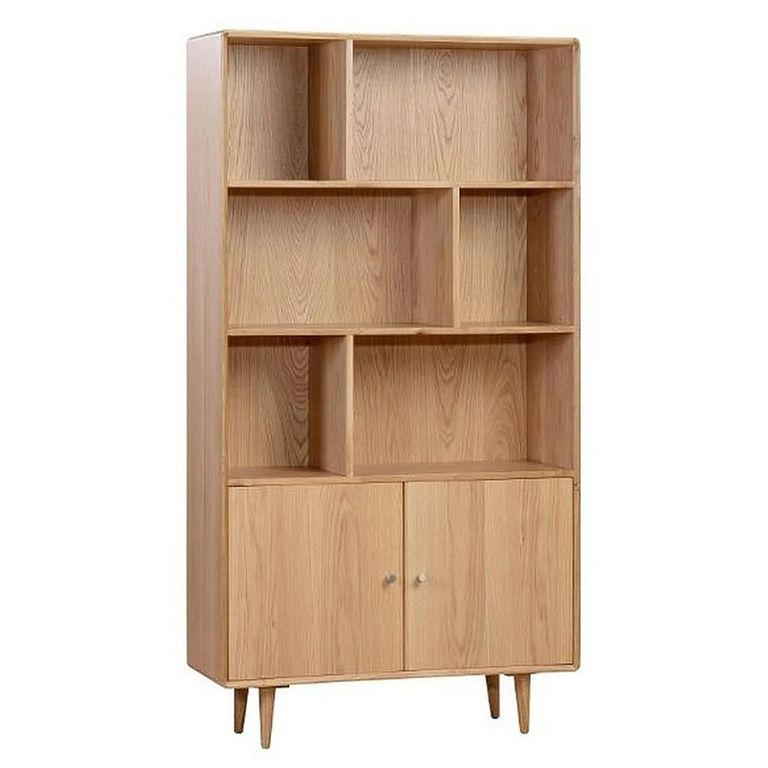 Jenson Oak Bookcase with Cupboard