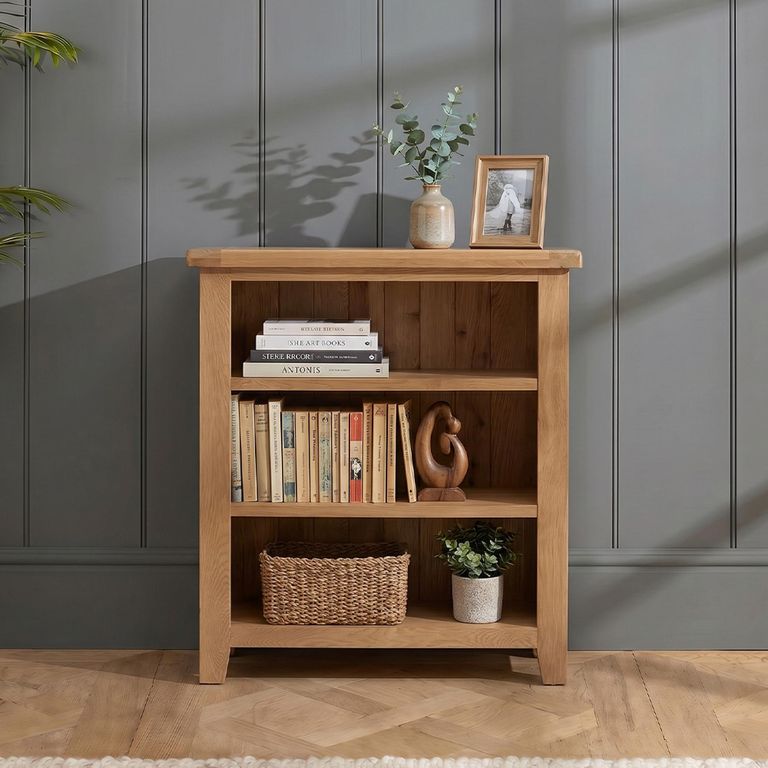 Hampshire Oak Bookcase - Low