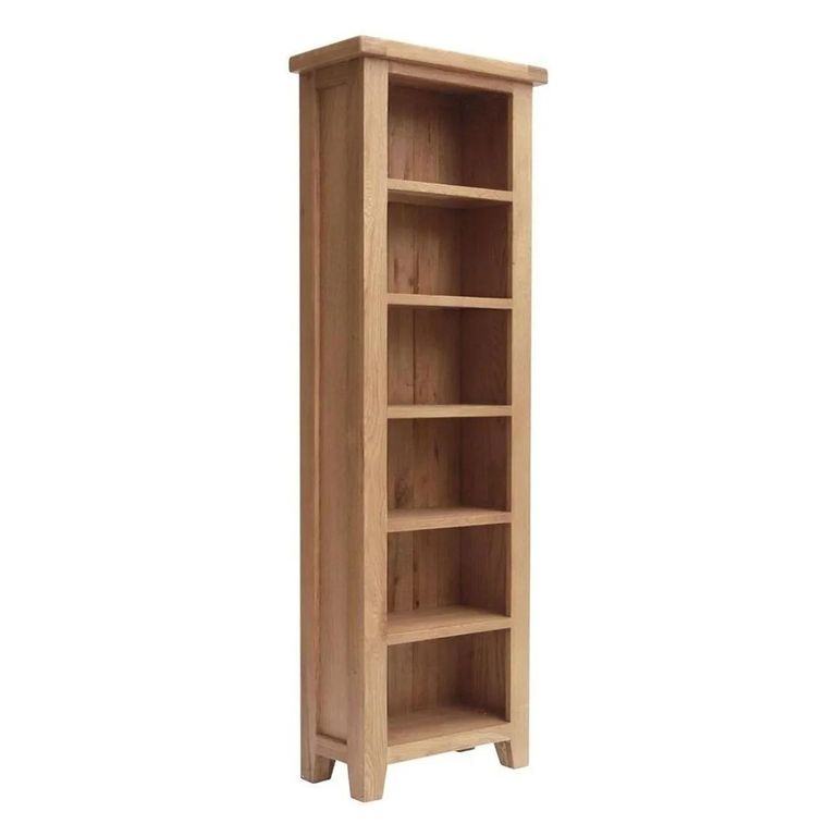 Hampshire Oak Bookcase - Narrow