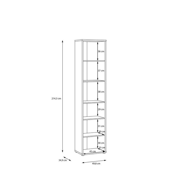 Alice Springs Bookcase - Tall - Light Grey