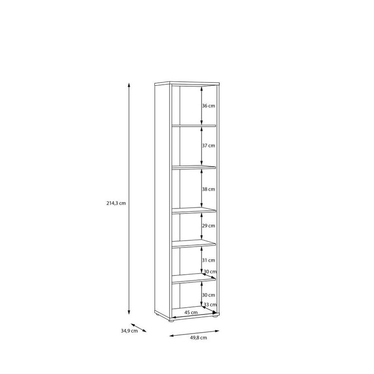 Alice Springs Bookcase - Tall - Soft Neutral