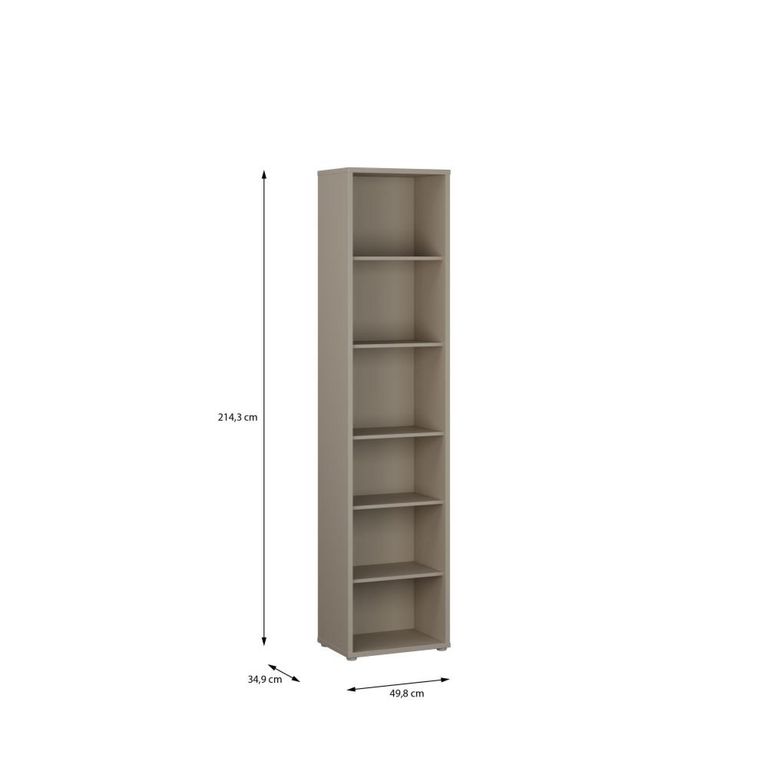 Alice Springs Bookcase - Tall - Taupe